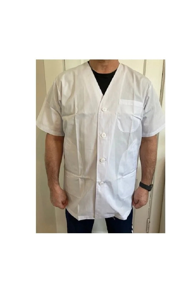 White Polyester and Cotton Sushi Uniform/LL