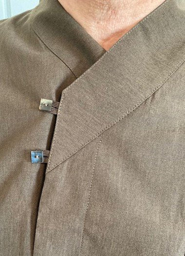 Brown Polyester and Cotton Sushi Uniform
