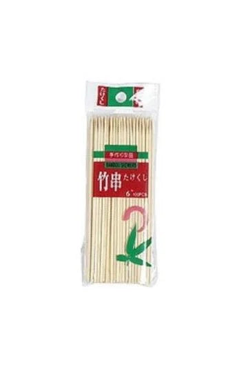Pack Of 100 6" Bamboo Skewers