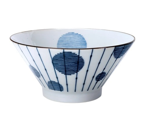 7.5" Blue & White Ramen Bowl