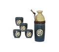 Sake Set w/4 Cups Green