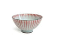 4.5" Tokusa Red Stripes Rice Bowl