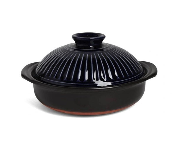 Ginpo 9" Kikka Donabe/Casserole Blue Lid