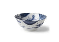 8.25" Bowl Blue &amp; White Dragon And Waves