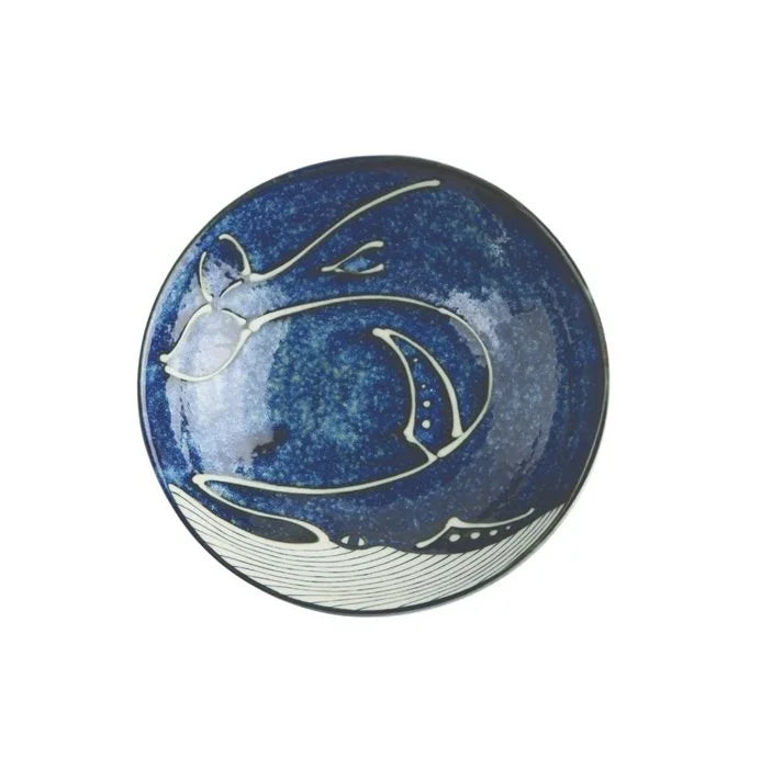 8.25" Minoware Shallow Bowl Whale