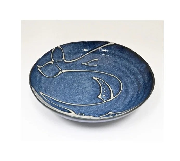 8.25" Minoware Shallow Bowl Whale