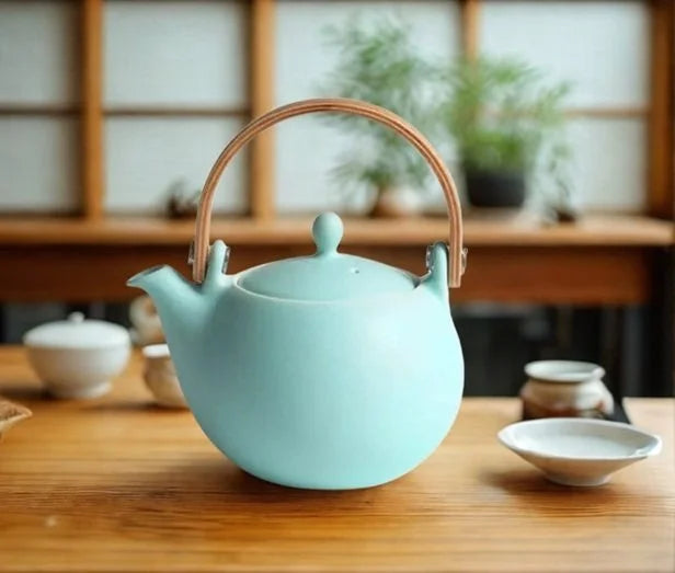 10 oz. Minoware Mint Green Rounded Tea Pot