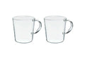 Set Of Two 10.14 oz. Mugs Heat Proof Glass