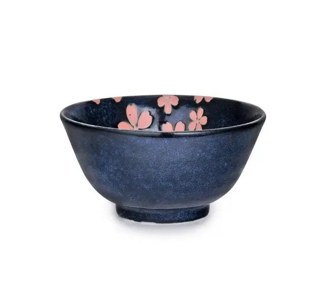 5.25" Dark Blue w/Pink Sakura Bowl