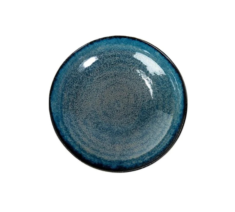 8.25" Round Deep Plate Blue