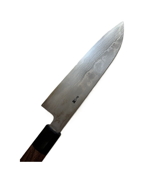 Aritsugu  Blue Steel 18 cm. Kasanekitae Wa-Santoku Red Sandalwood Handle
