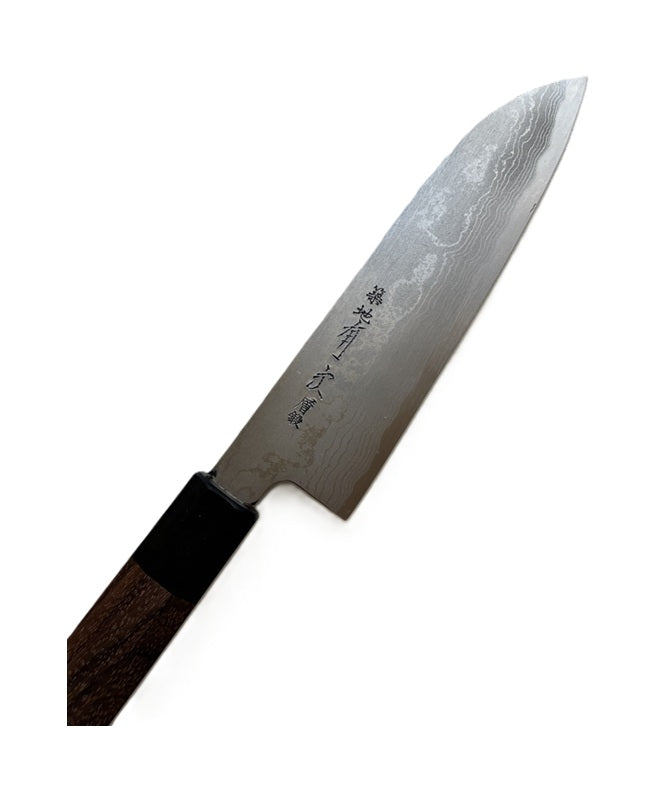 Aritsugu  Blue Steel 18 cm. Kasanekitae Wa-Santoku Red Sandalwood Handle