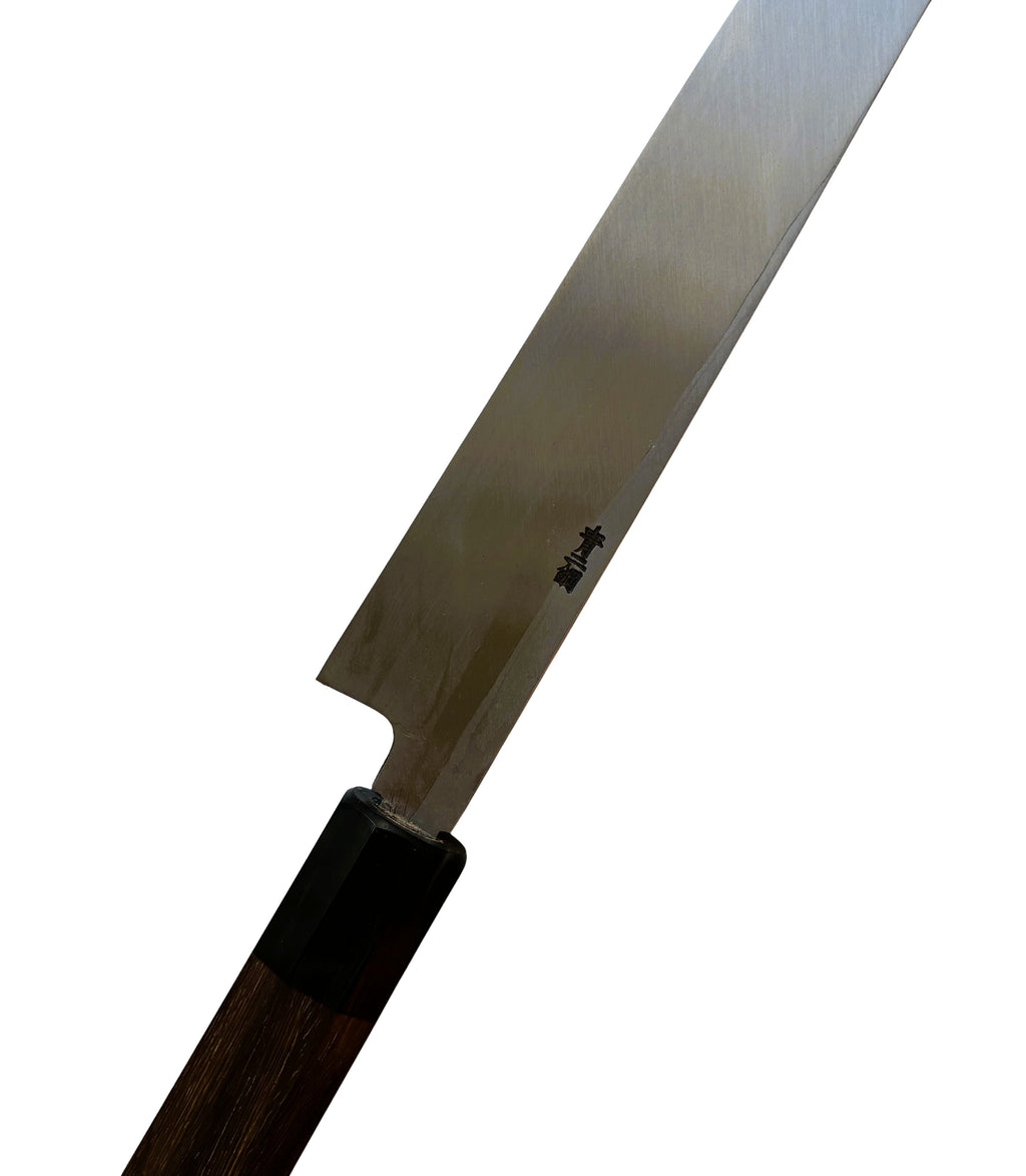 Aritsugu Blue Steel Kasanekitae Kiritsuke Yanagi w/Red Sandalwood Handle 27 cm.
