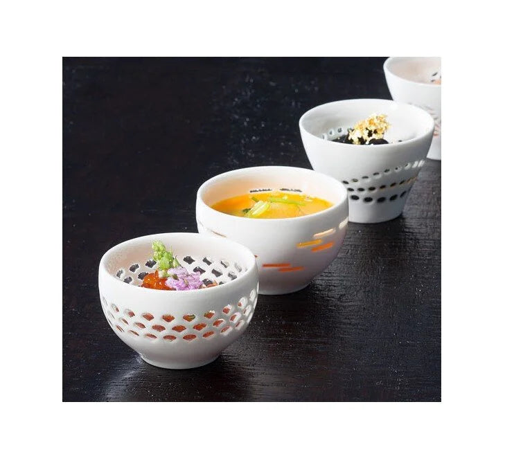 White "See Through" Sake/Appetizer Cups